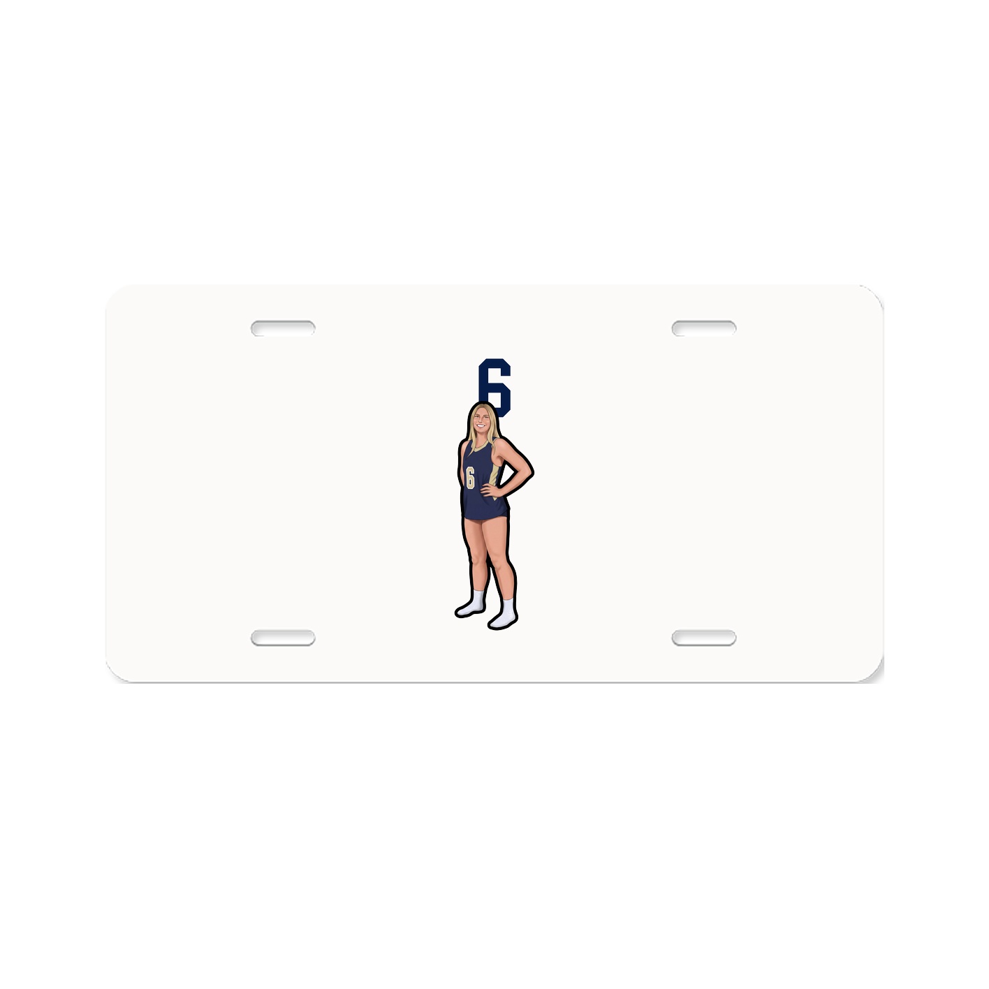 License Plate — Number Top in Classic