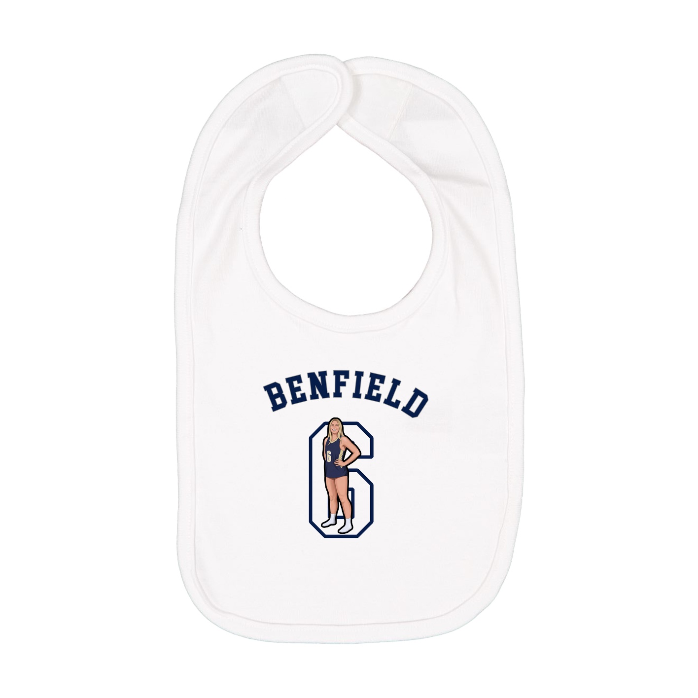 Infant Bib — Shirsey Arch in White