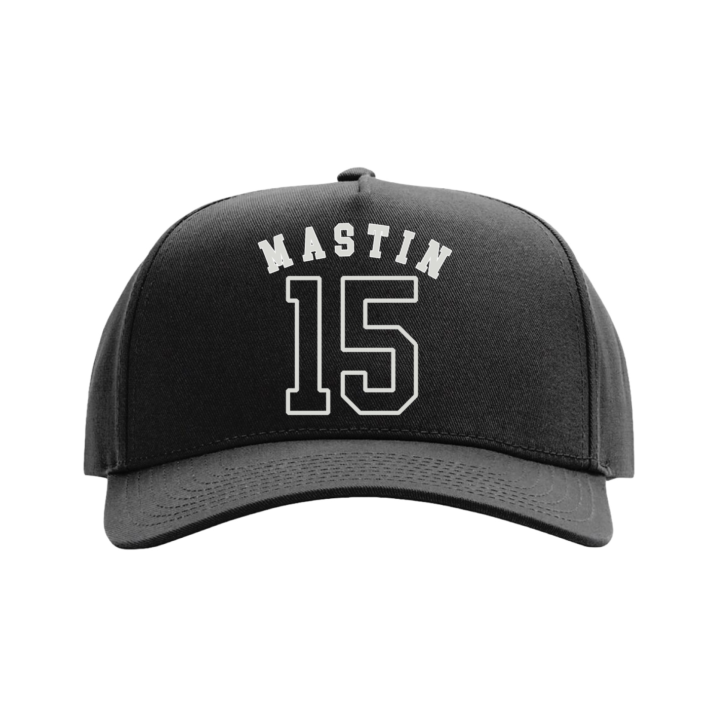Full Fabric Five-Panel Champ Cap — Shirsey Arch in Black