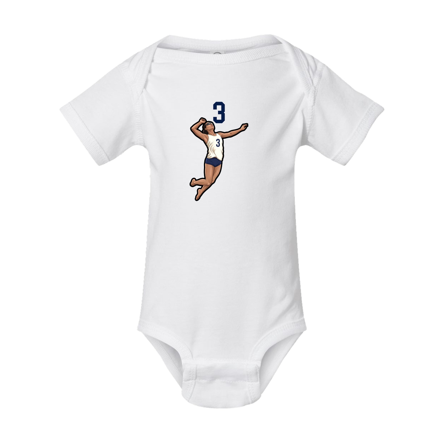 Baby Onesie — Number Top in White
