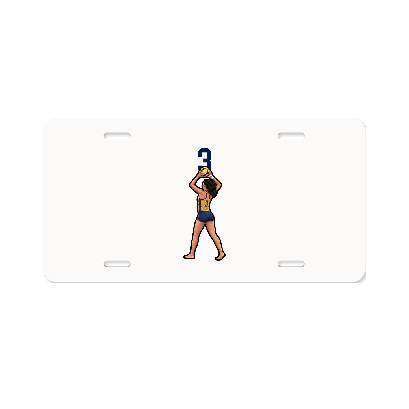 License Plate — Number Top in Classic