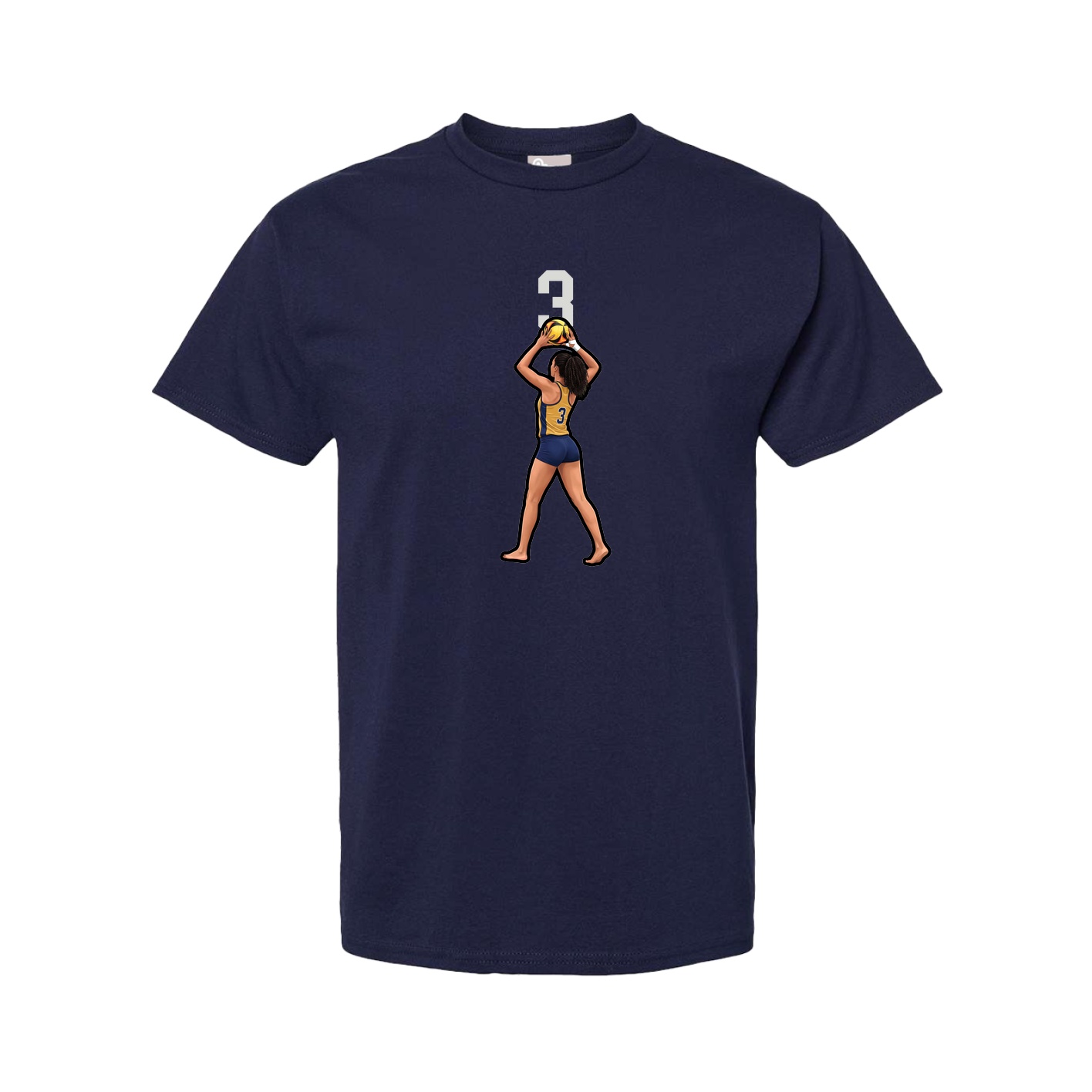 Youth Tee — Number Top in Navy