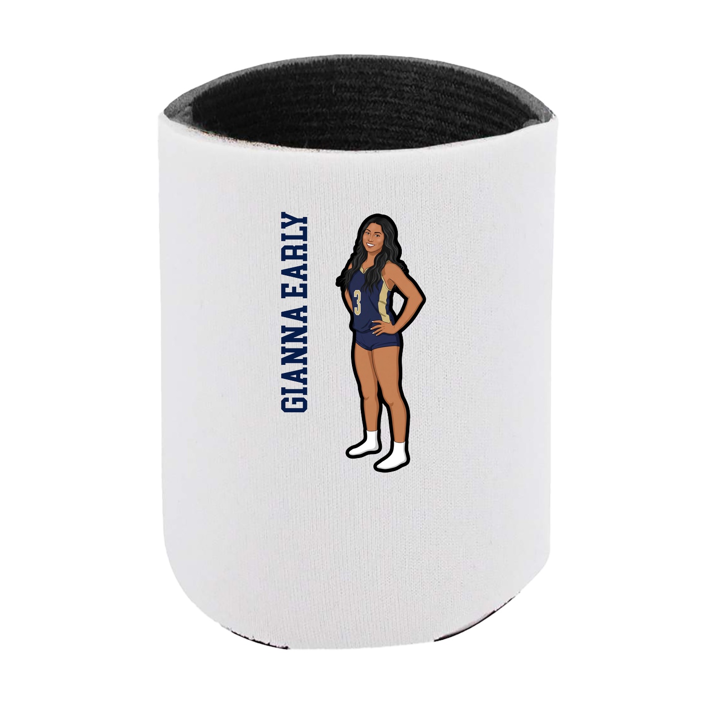 Can Holder — Name Vertical in White