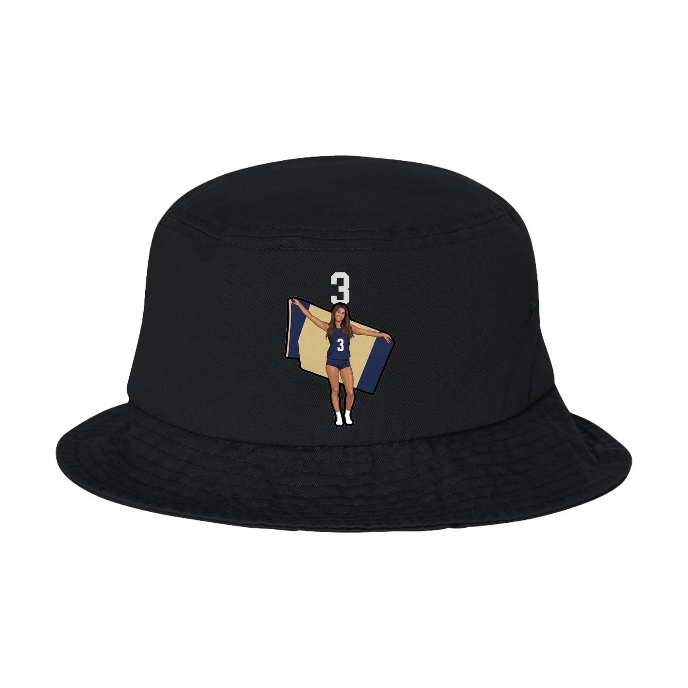 Bucket Cap — Number Top in Black