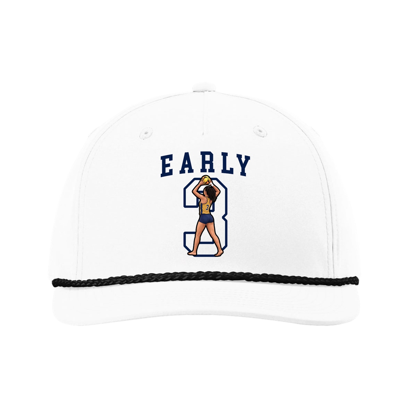 Five-Panel Classic Rope Cap — Shirsey in White
