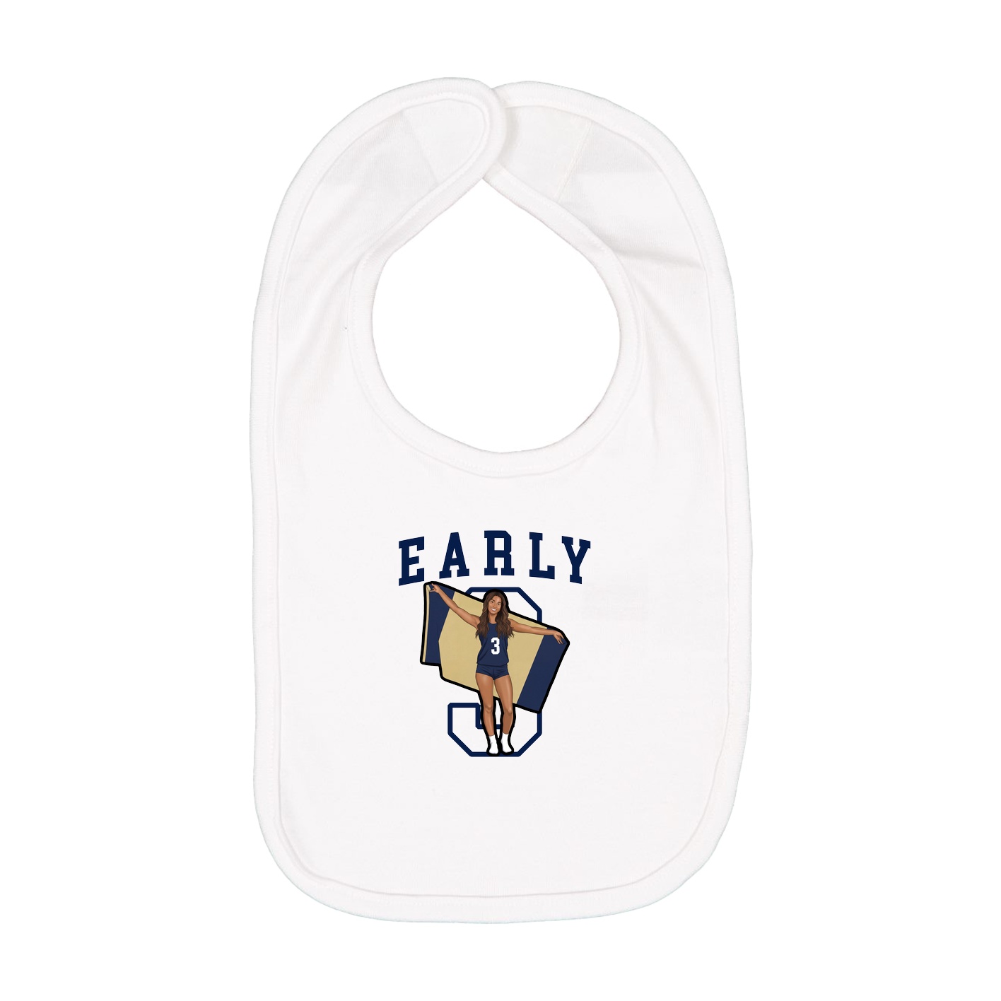 Infant Bib — Shirsey in White