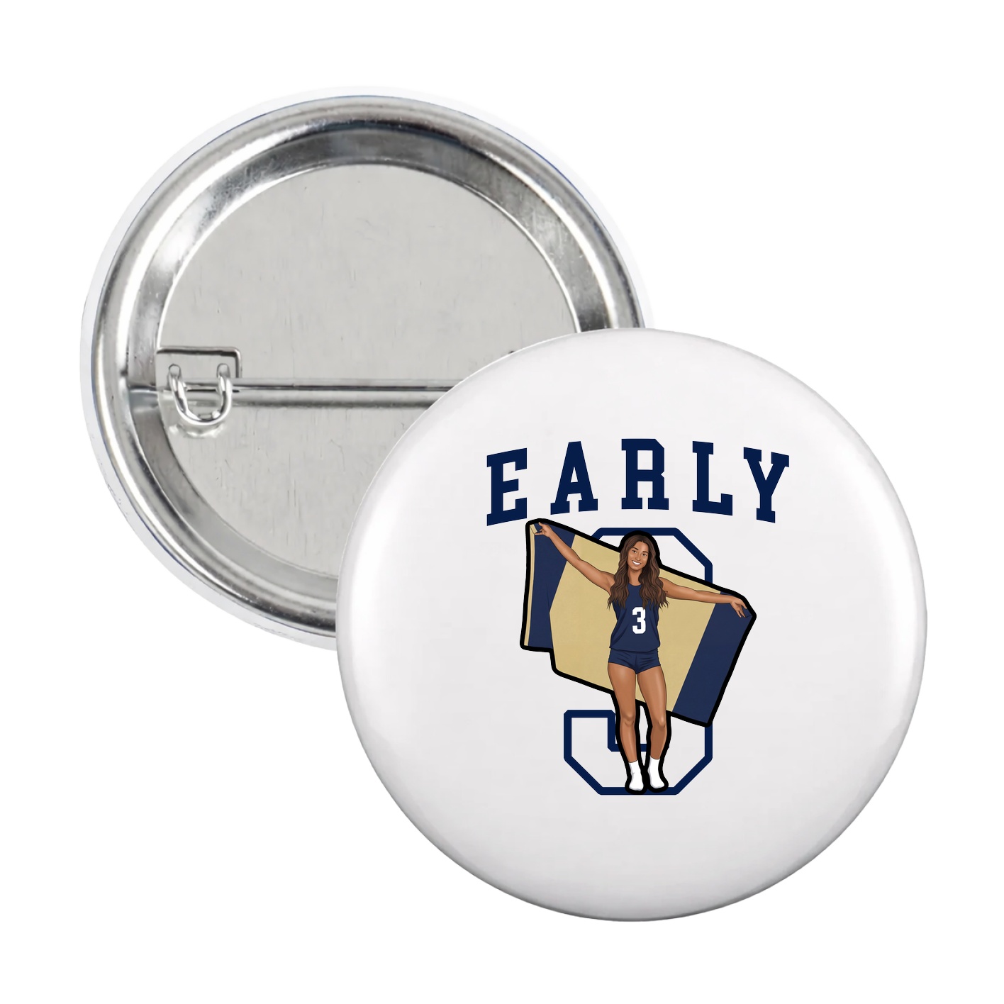 Game Day Button — Shirsey in White
