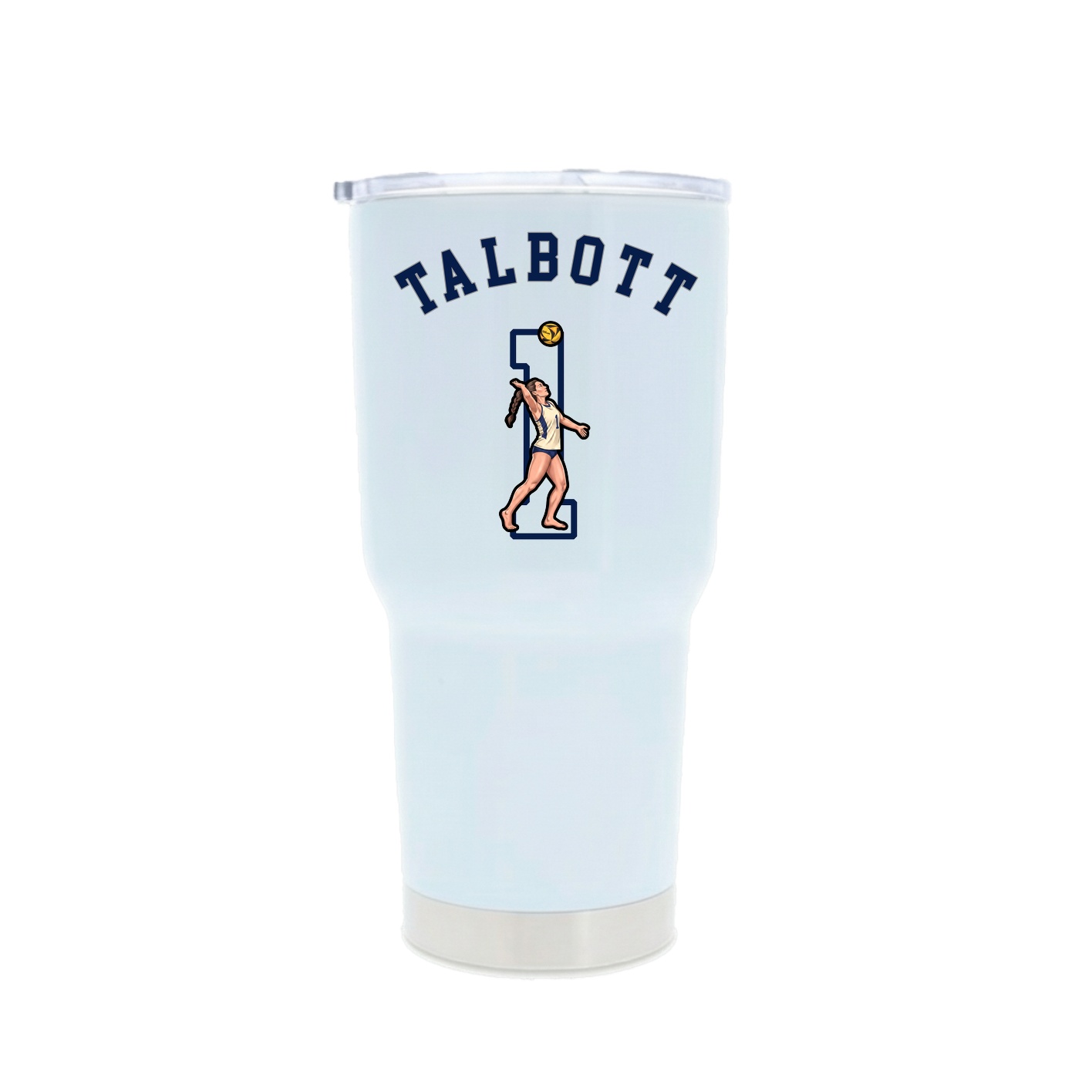 30oz Stainless Steel Tumbler — Shirsey Arch in White