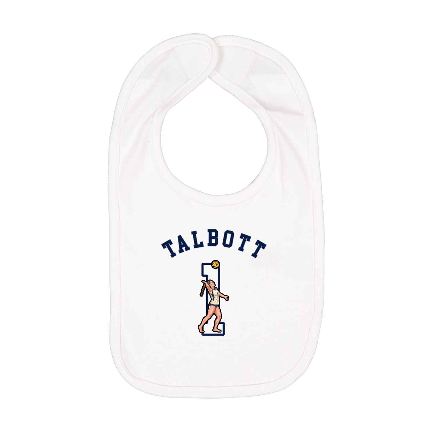 Infant Bib — Shirsey Arch in White