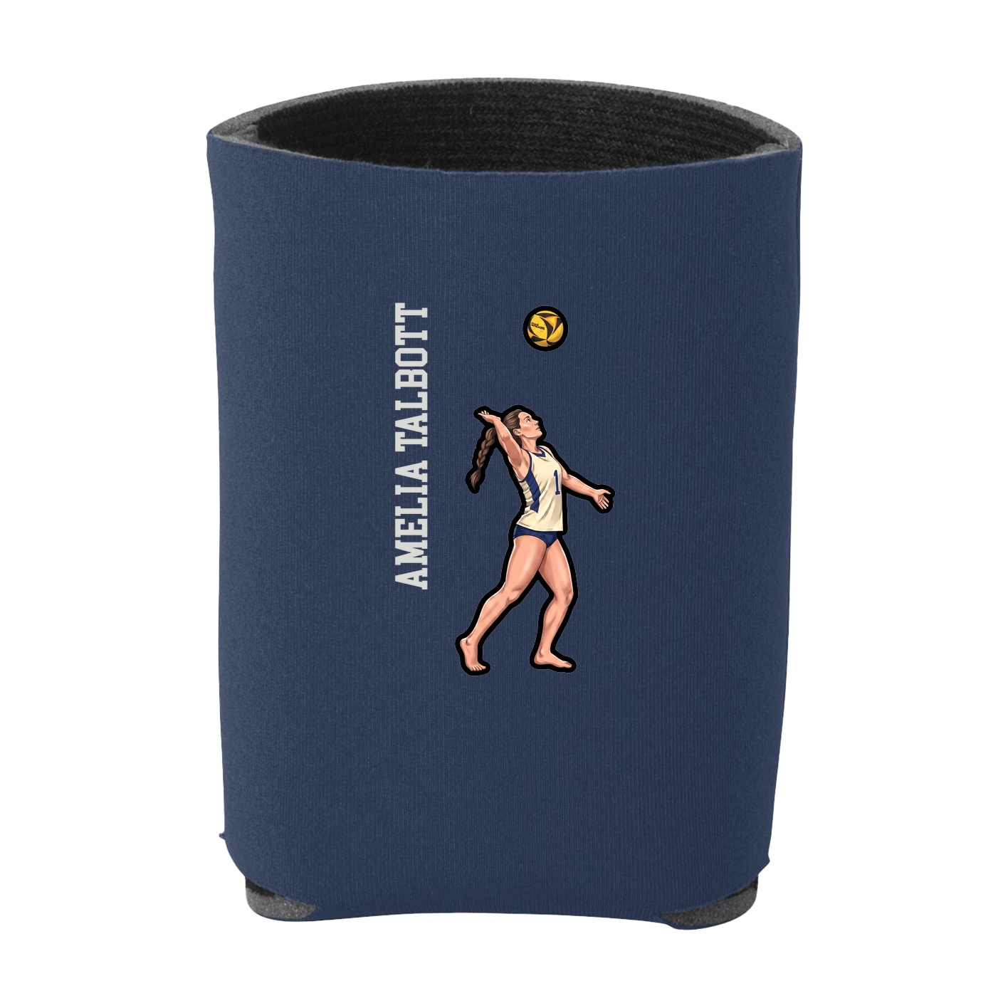 Can Holder — Name Vertical in Navy
