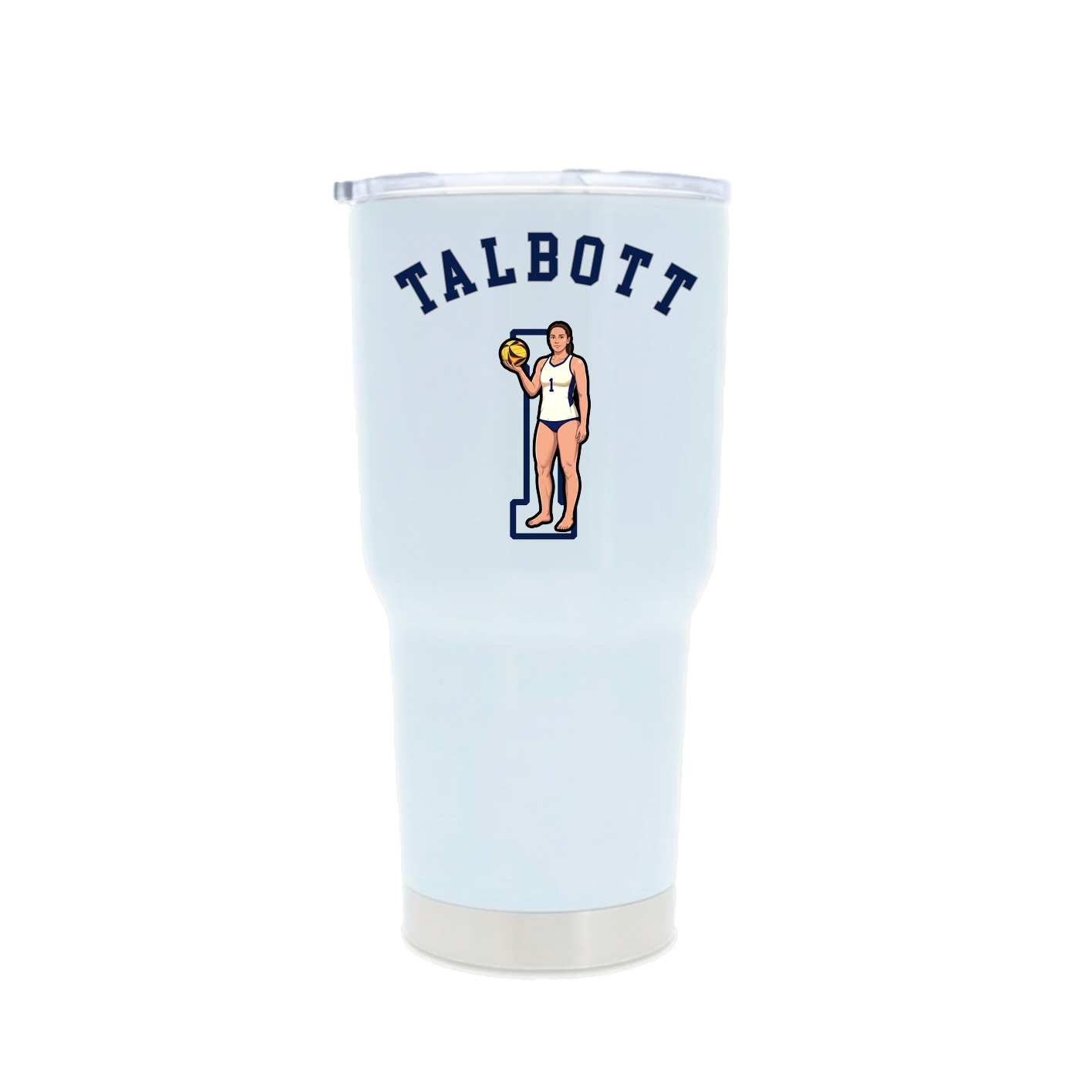 30oz Stainless Steel Tumbler — Shirsey Arch in White