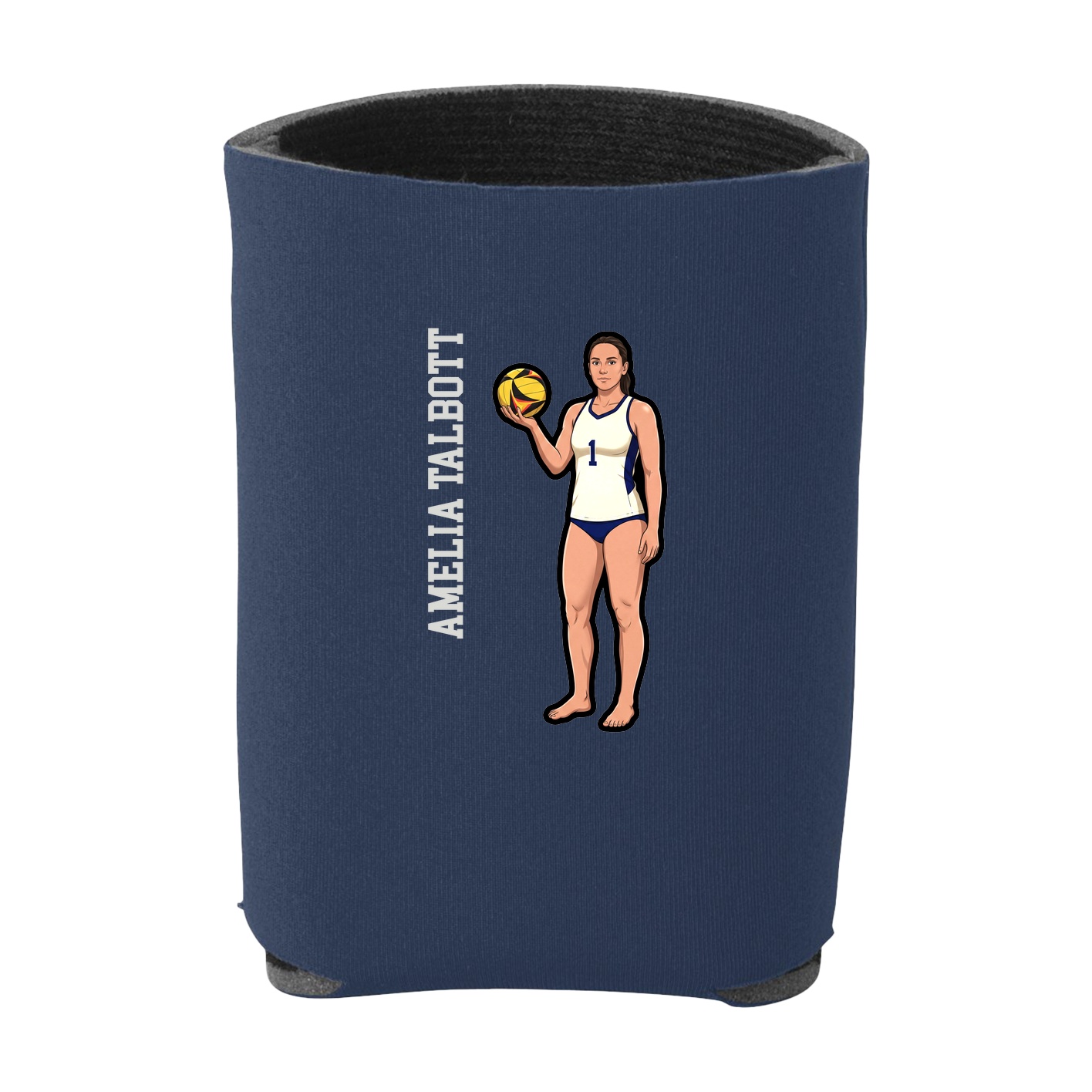 Can Holder — Name Vertical in Navy