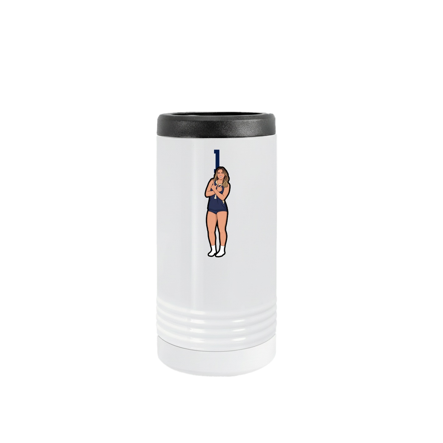 Slim Beverage Holder — Number Top in White