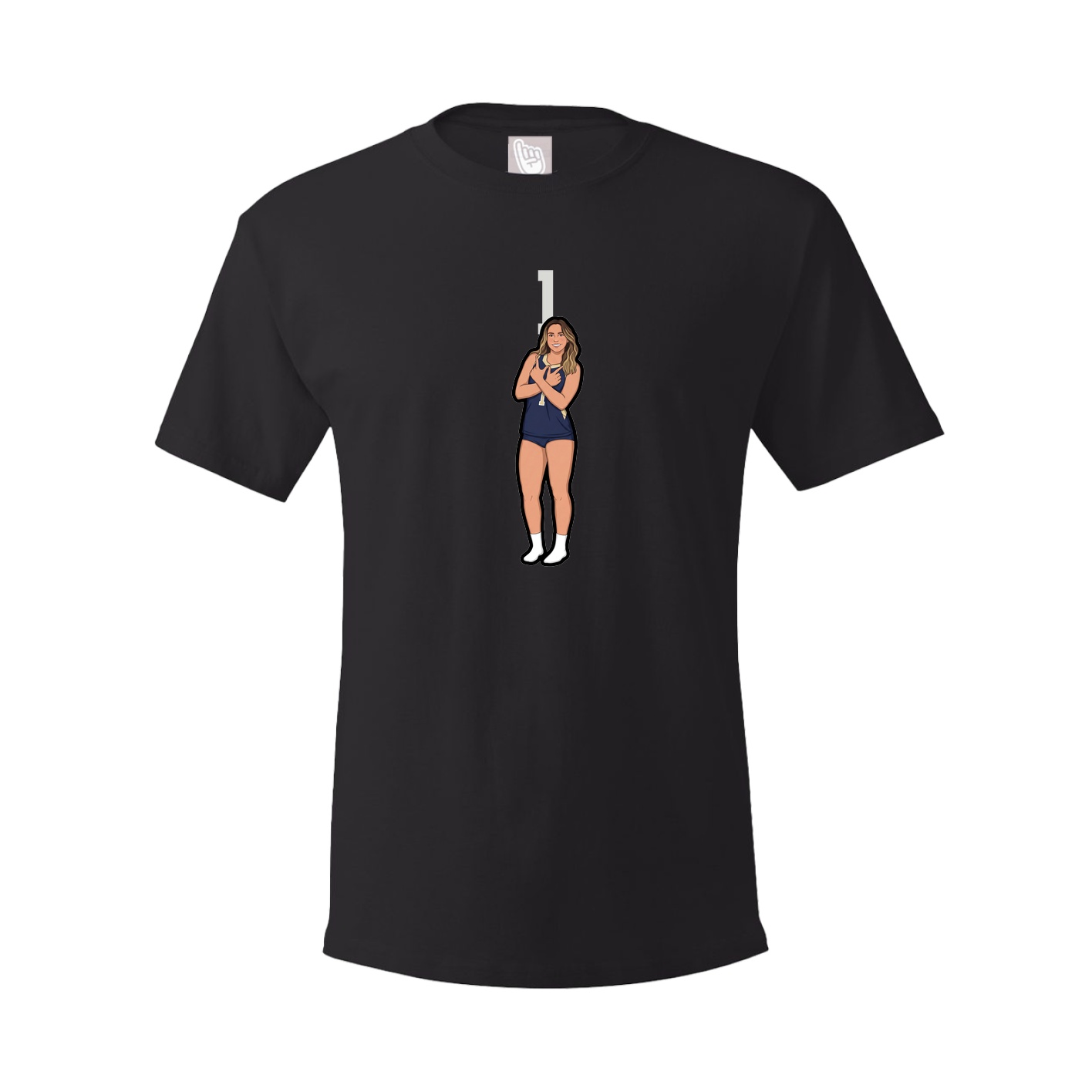 Youth Tee — Number Top in Black