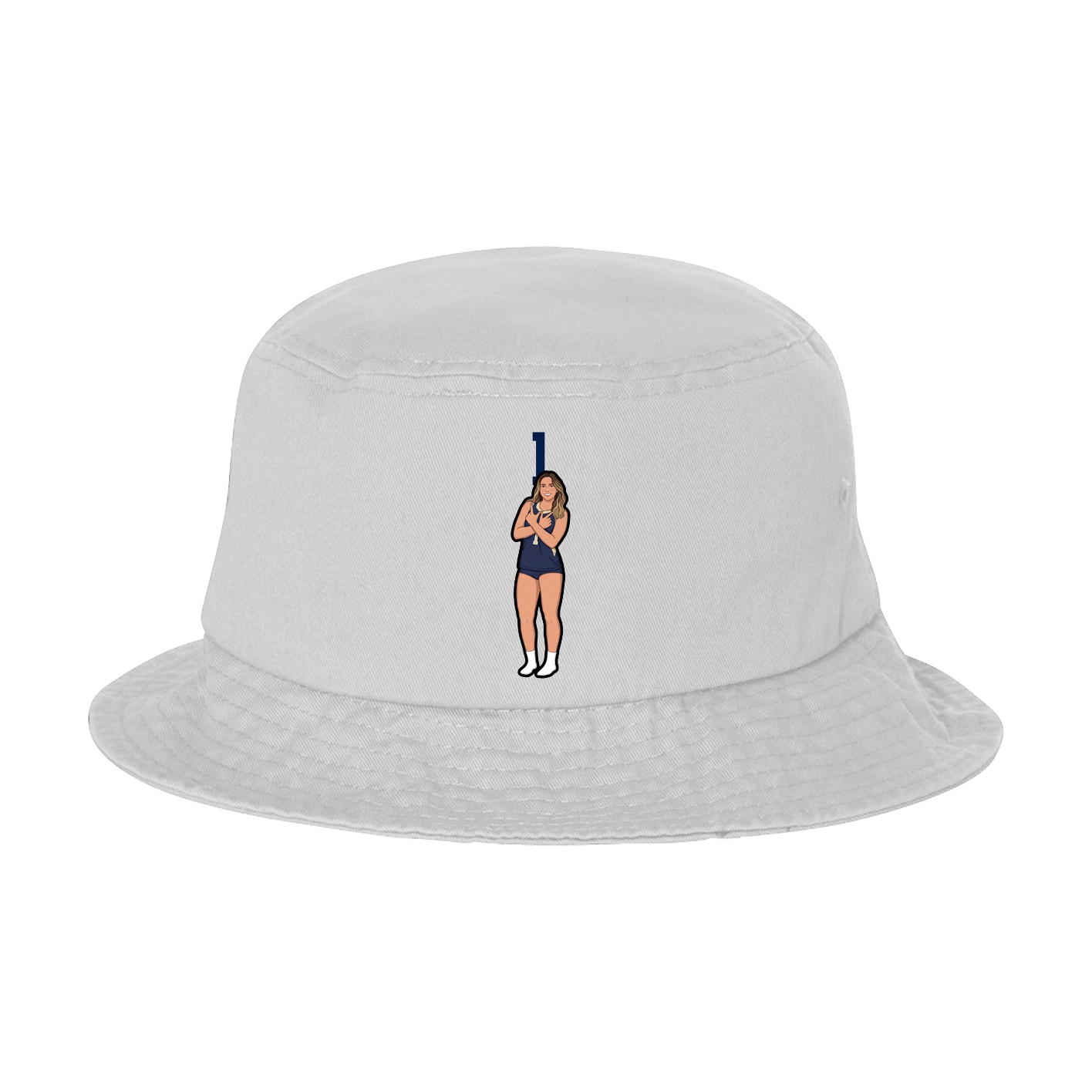 Bucket Cap — Number Top in White