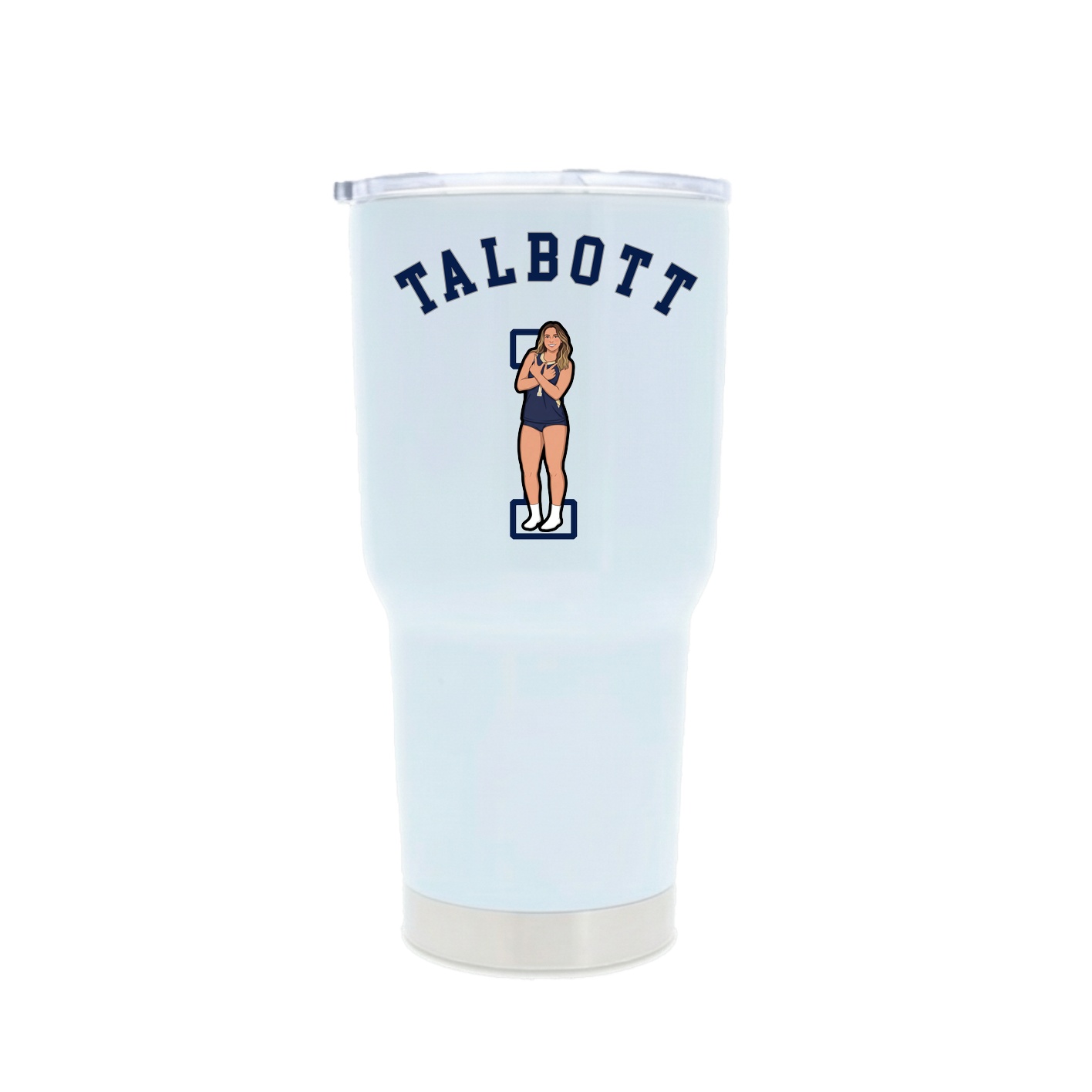 30oz Stainless Steel Tumbler — Shirsey Arch in White