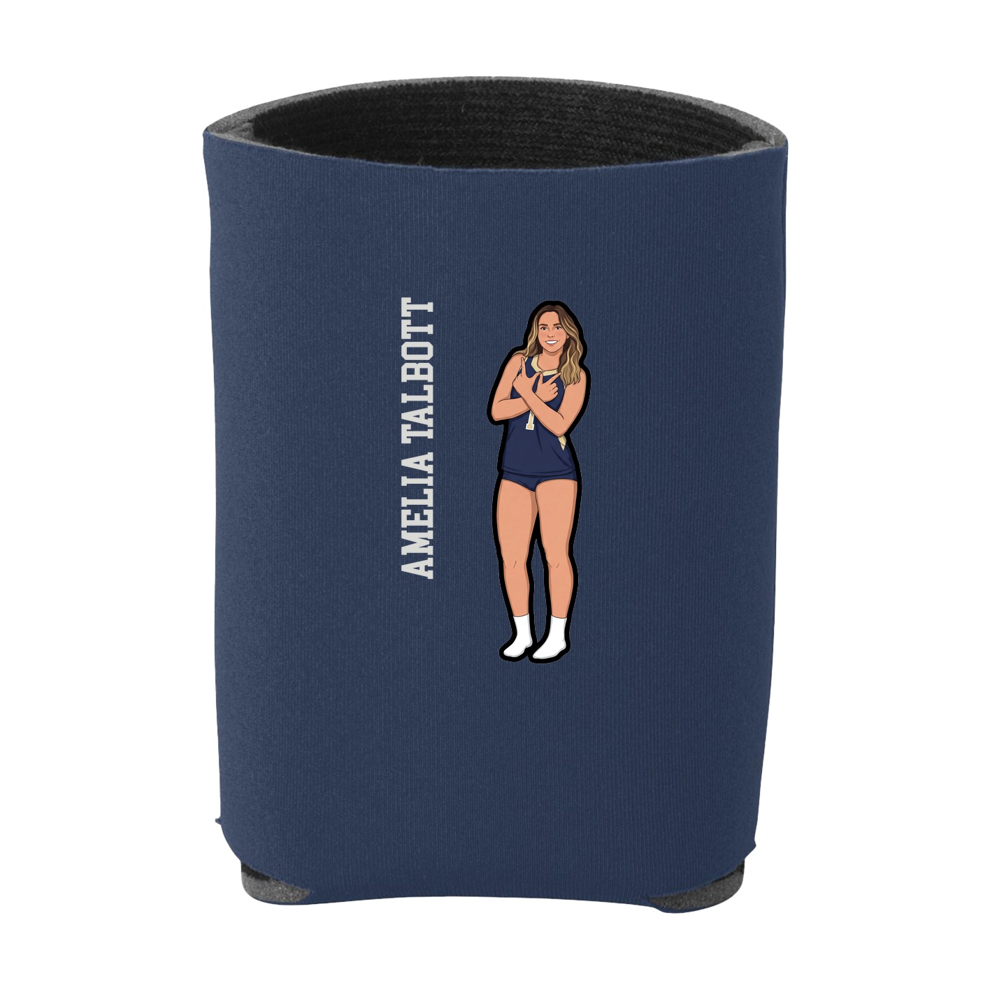Can Holder — Name Vertical in Navy