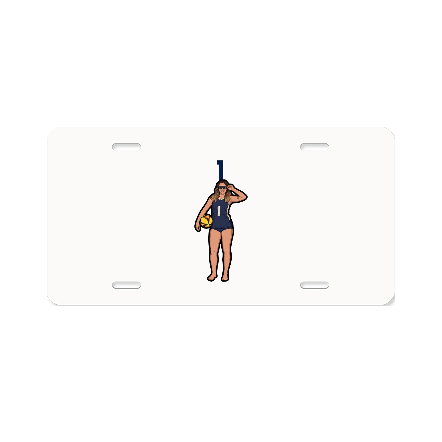 License Plate — Number Top in Classic