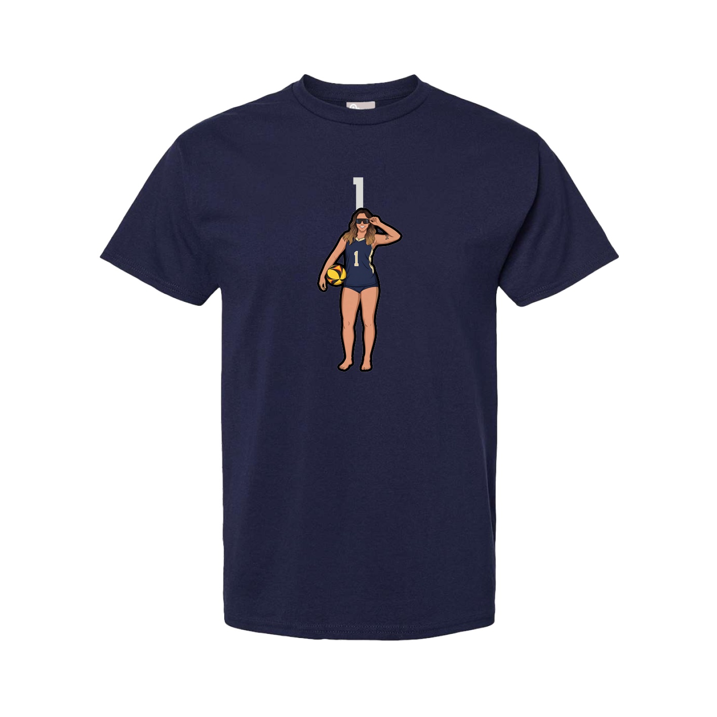 Tee — Number Top in Navy