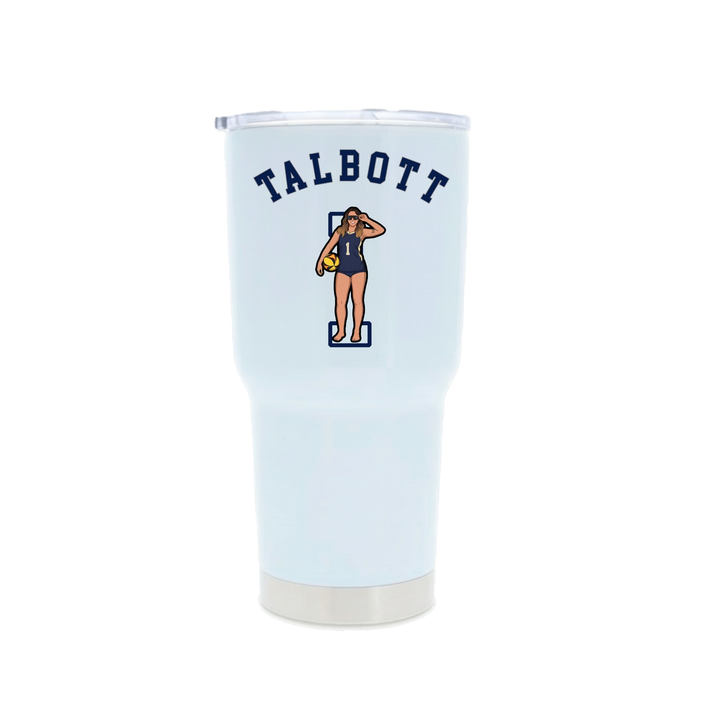 30oz Stainless Steel Tumbler — Shirsey Arch in White