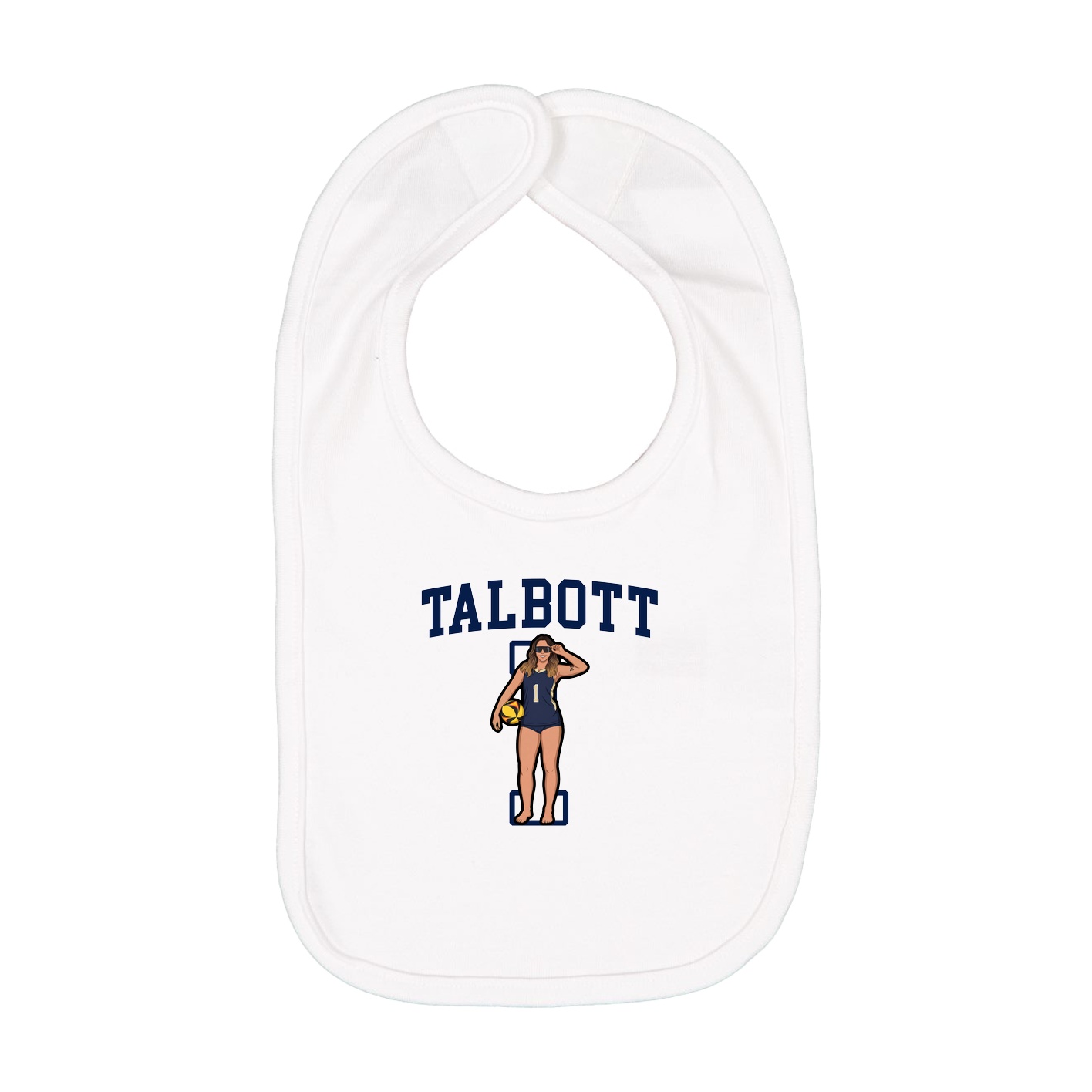 Infant Bib — Shirsey in White