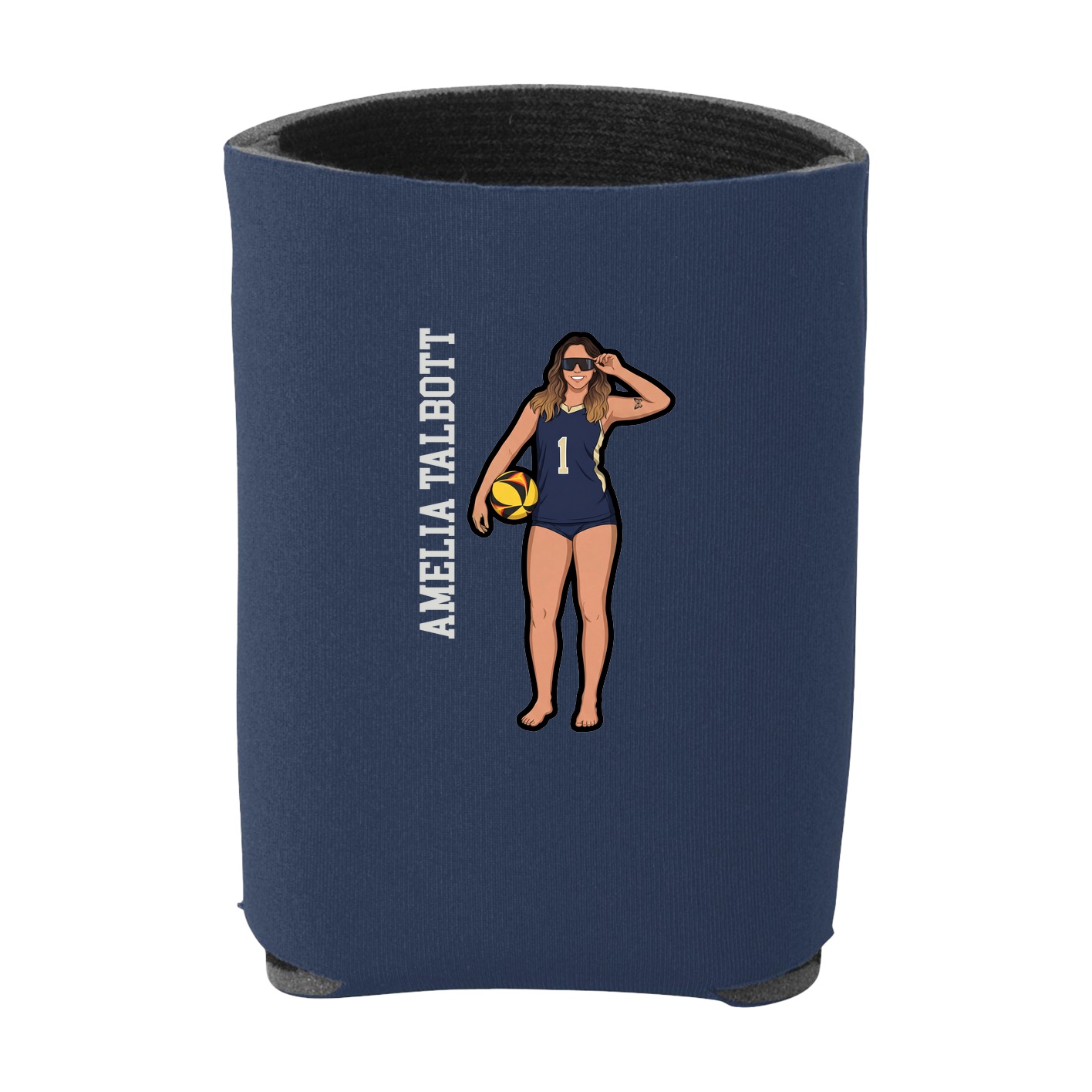 Can Holder — Name Vertical in Navy