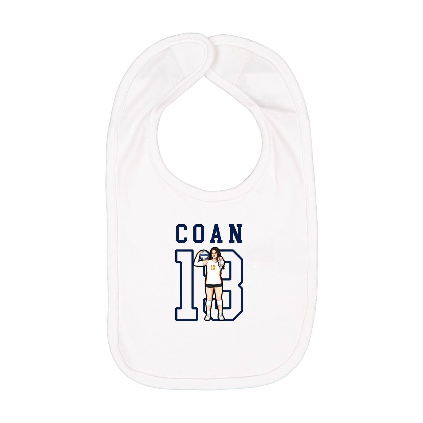 Infant Bib — Shirsey in White