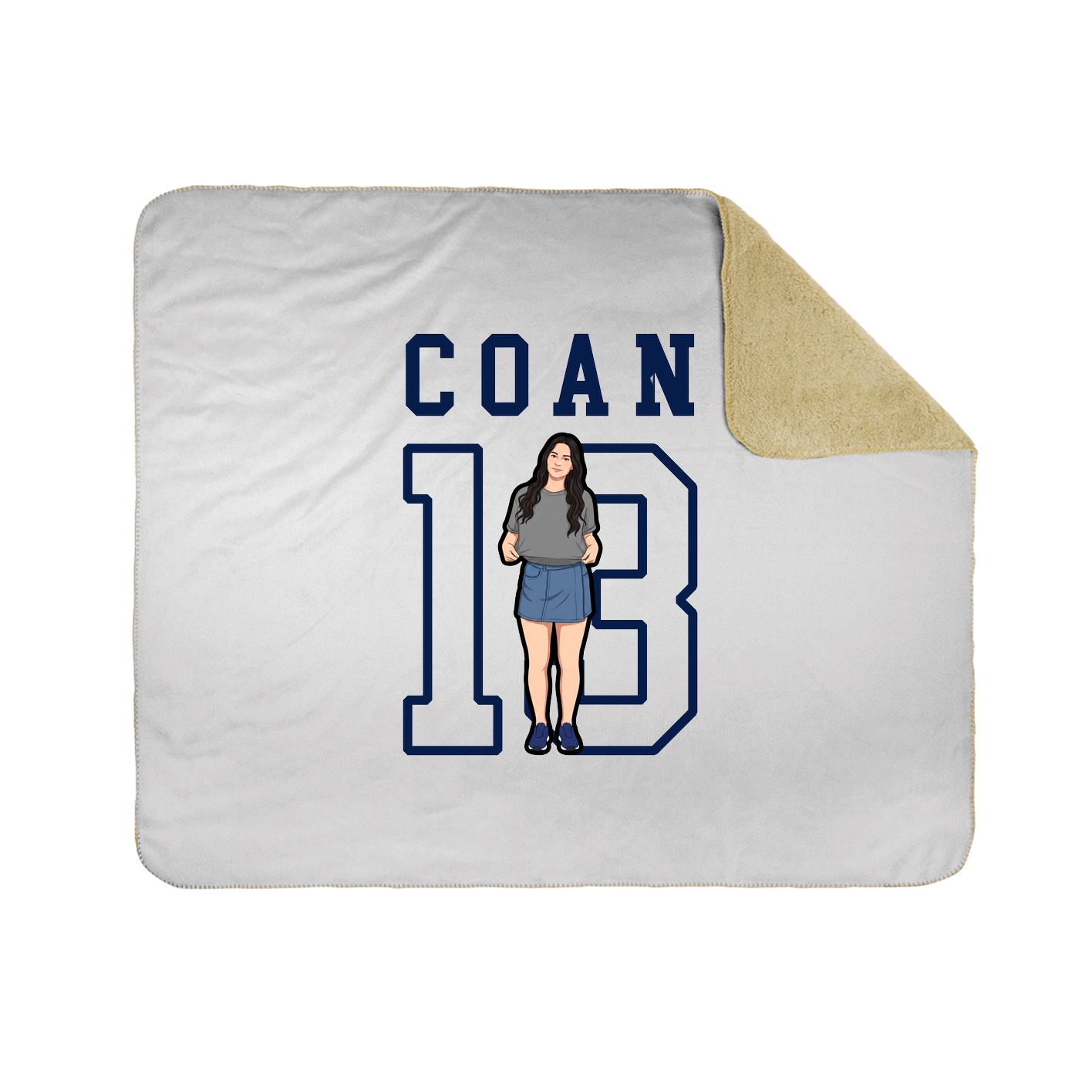 Throw Blanket — Shirsey in White