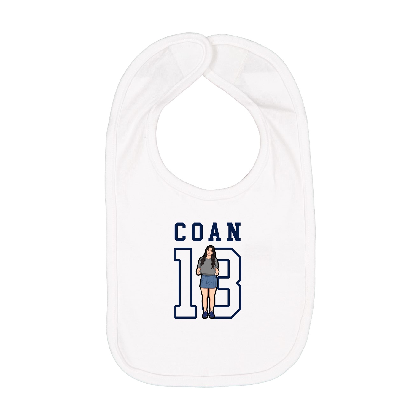 Infant Bib — Shirsey in White