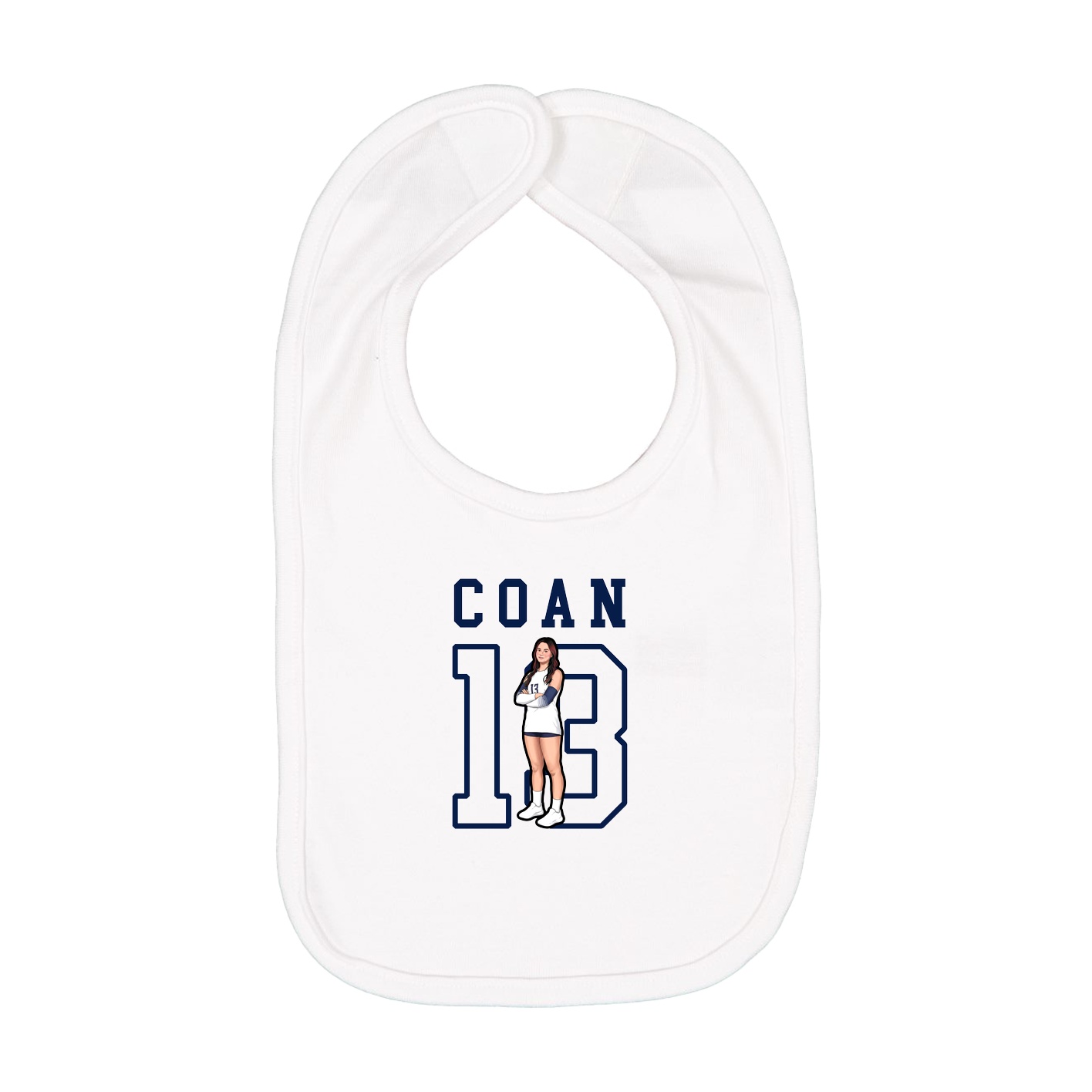 Infant Bib — Shirsey in White