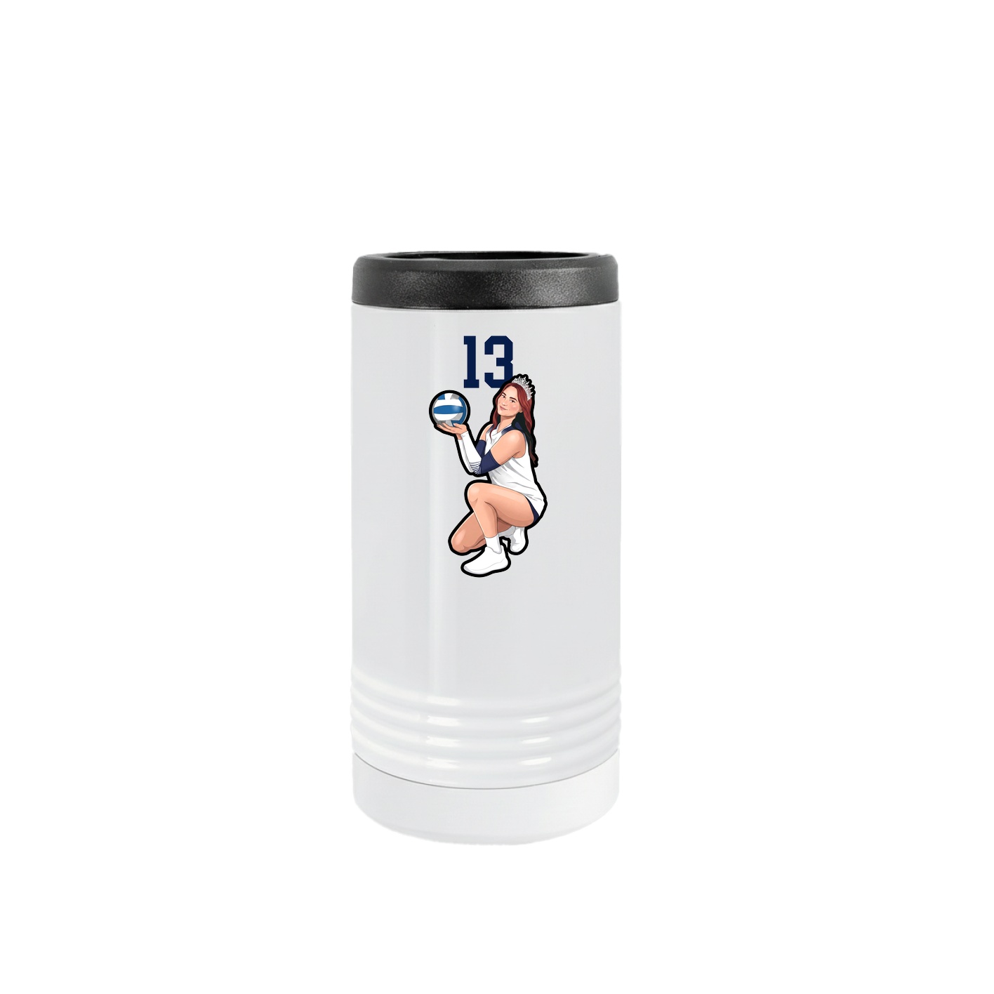 Slim Beverage Holder — Number Top in White