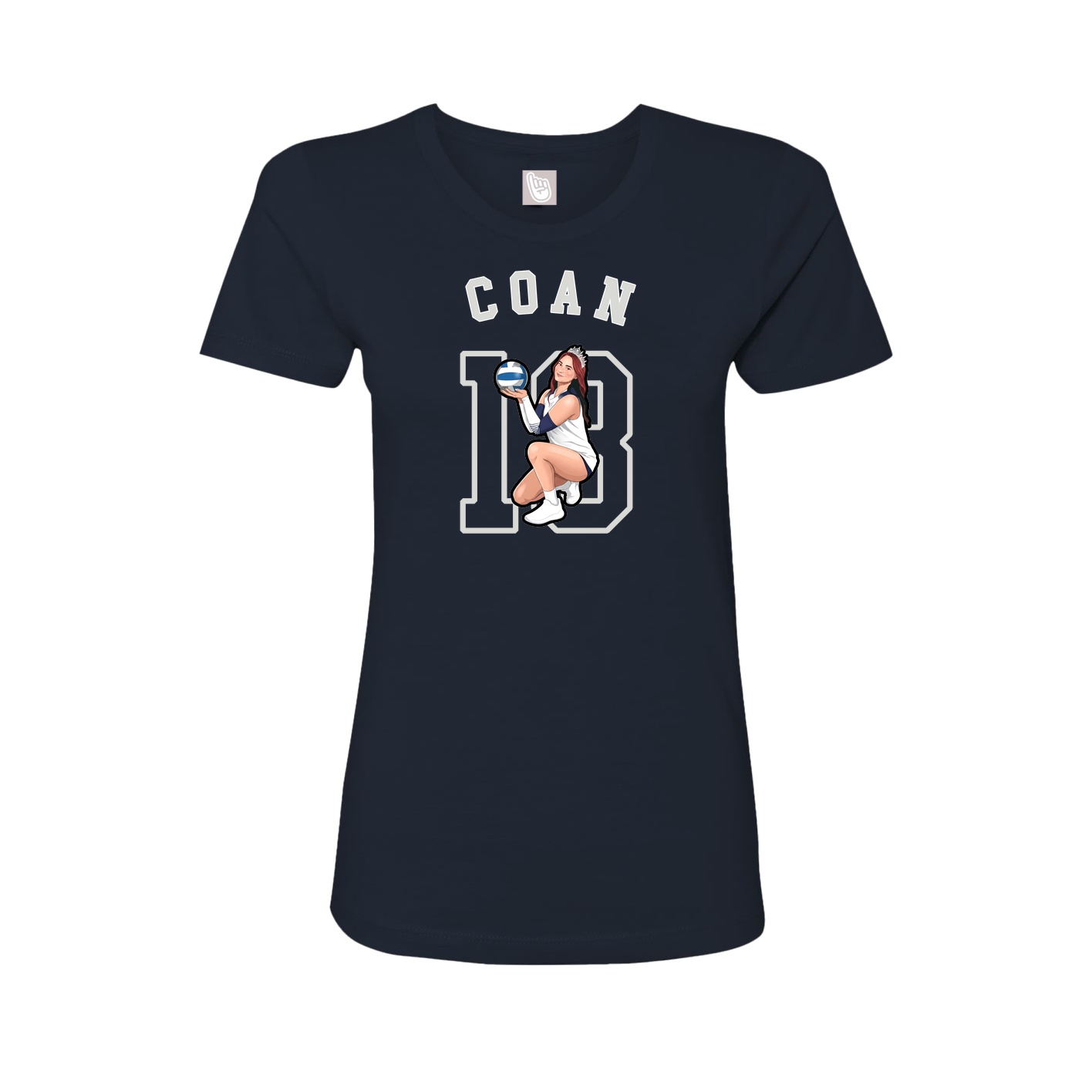 Fitted Women's Tee — Shirsey Arch in Navy