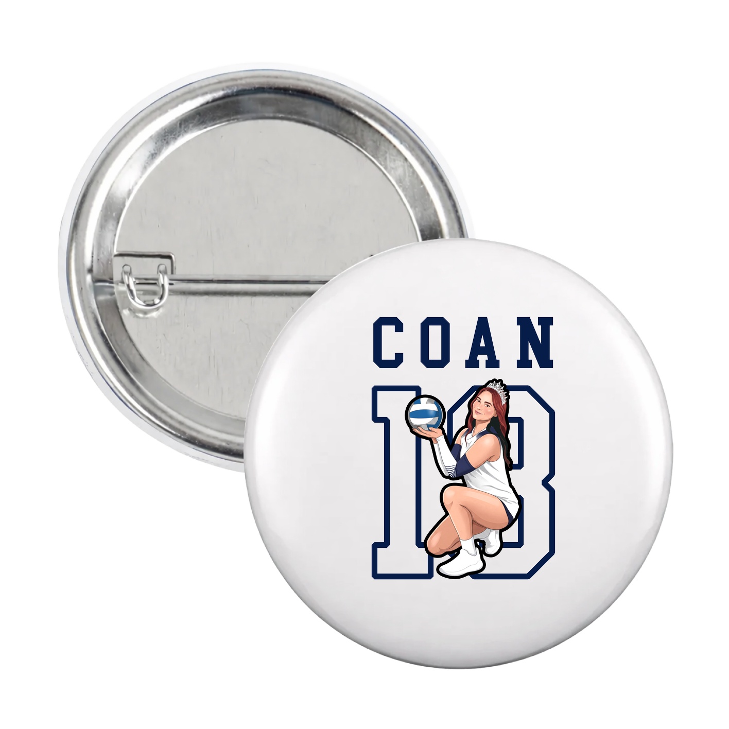 Game Day Button — Shirsey in White