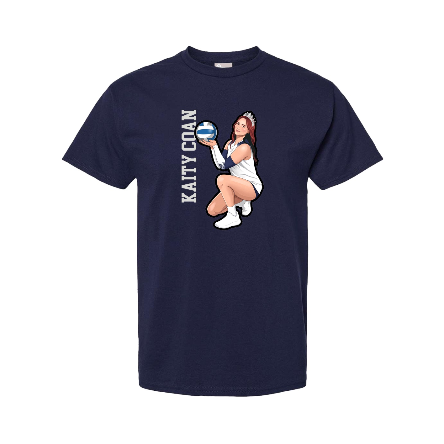 Tee — Name Vertical in Navy