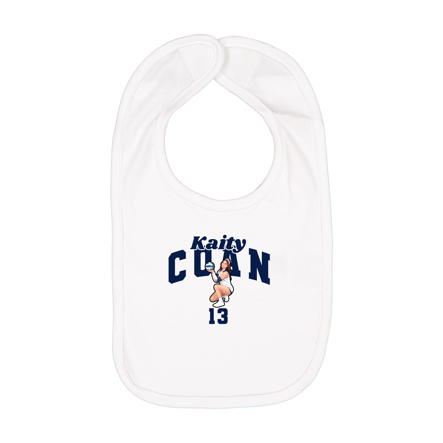 Infant Bib — Signature Arch in White