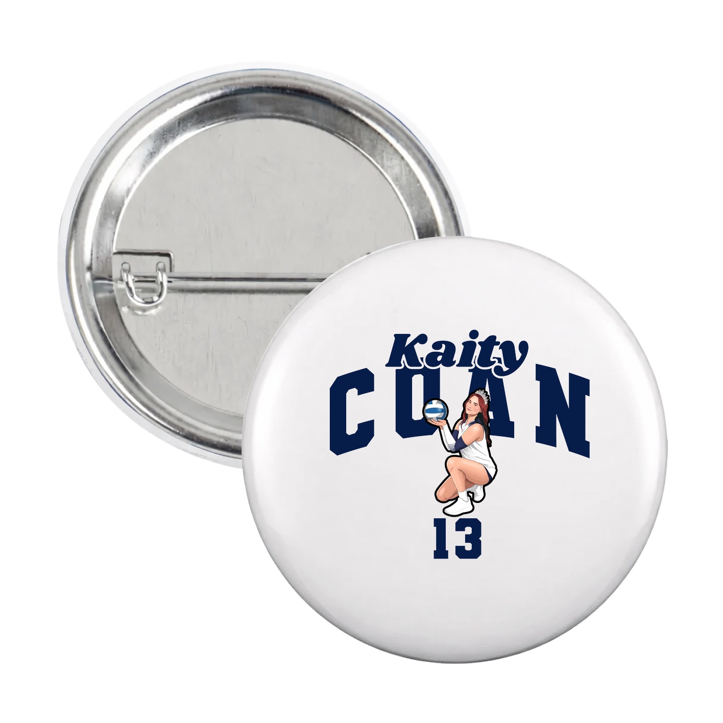 Game Day Button — Signature Arch in White