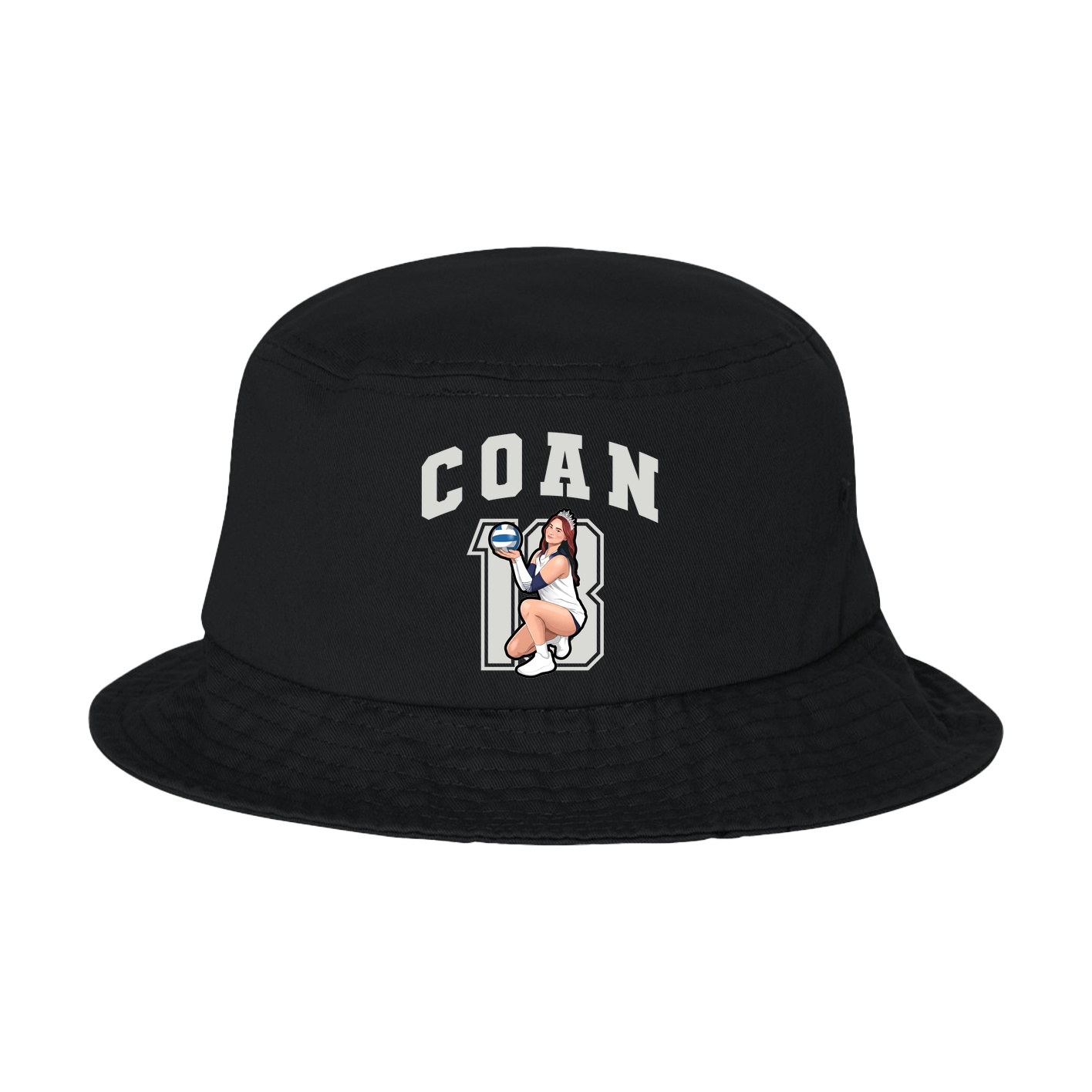 Bucket Cap — Number in Black