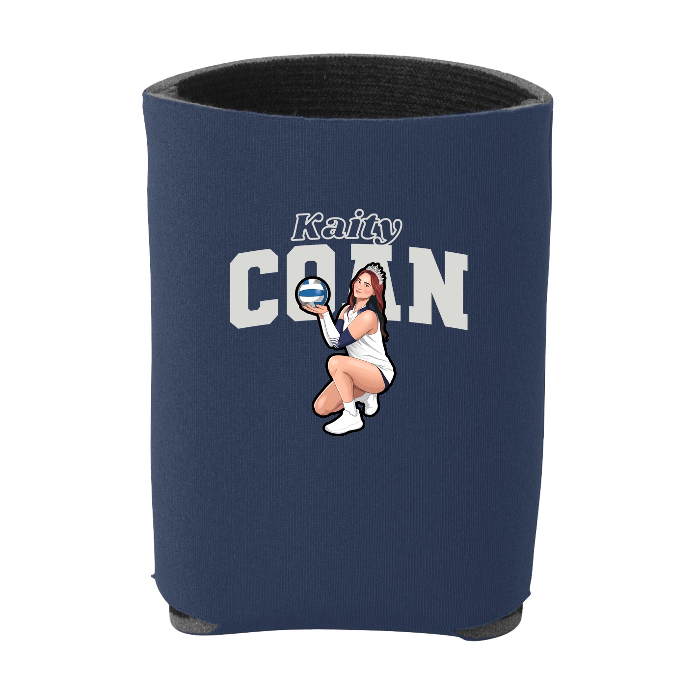 Can Holder — Name Arch in Navy