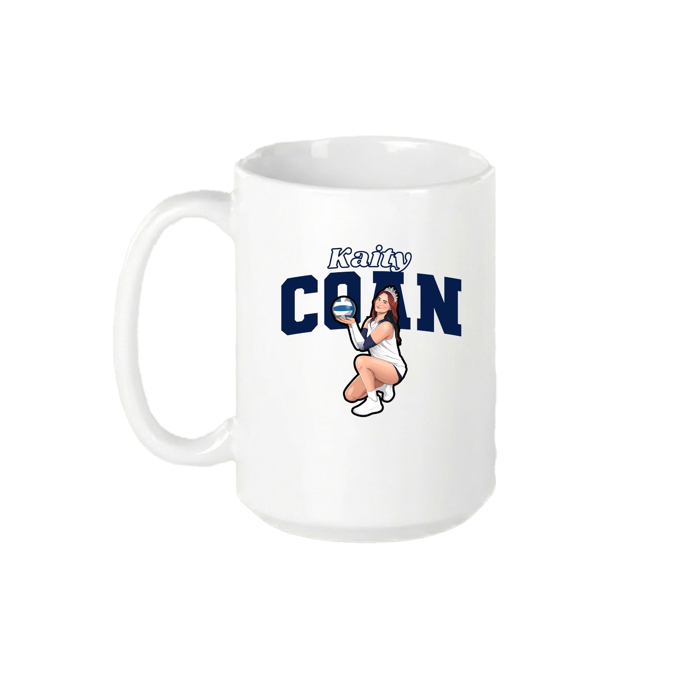 15oz Coffee Mug — Name Arch in White