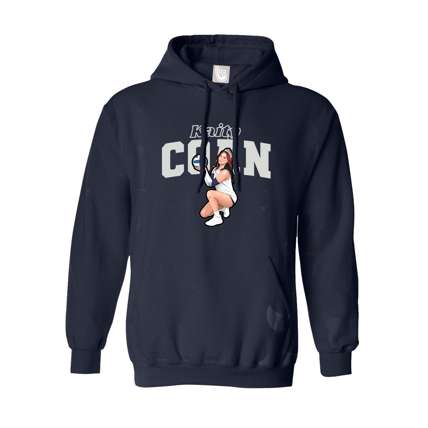 Hoodie — Name Arch in Navy