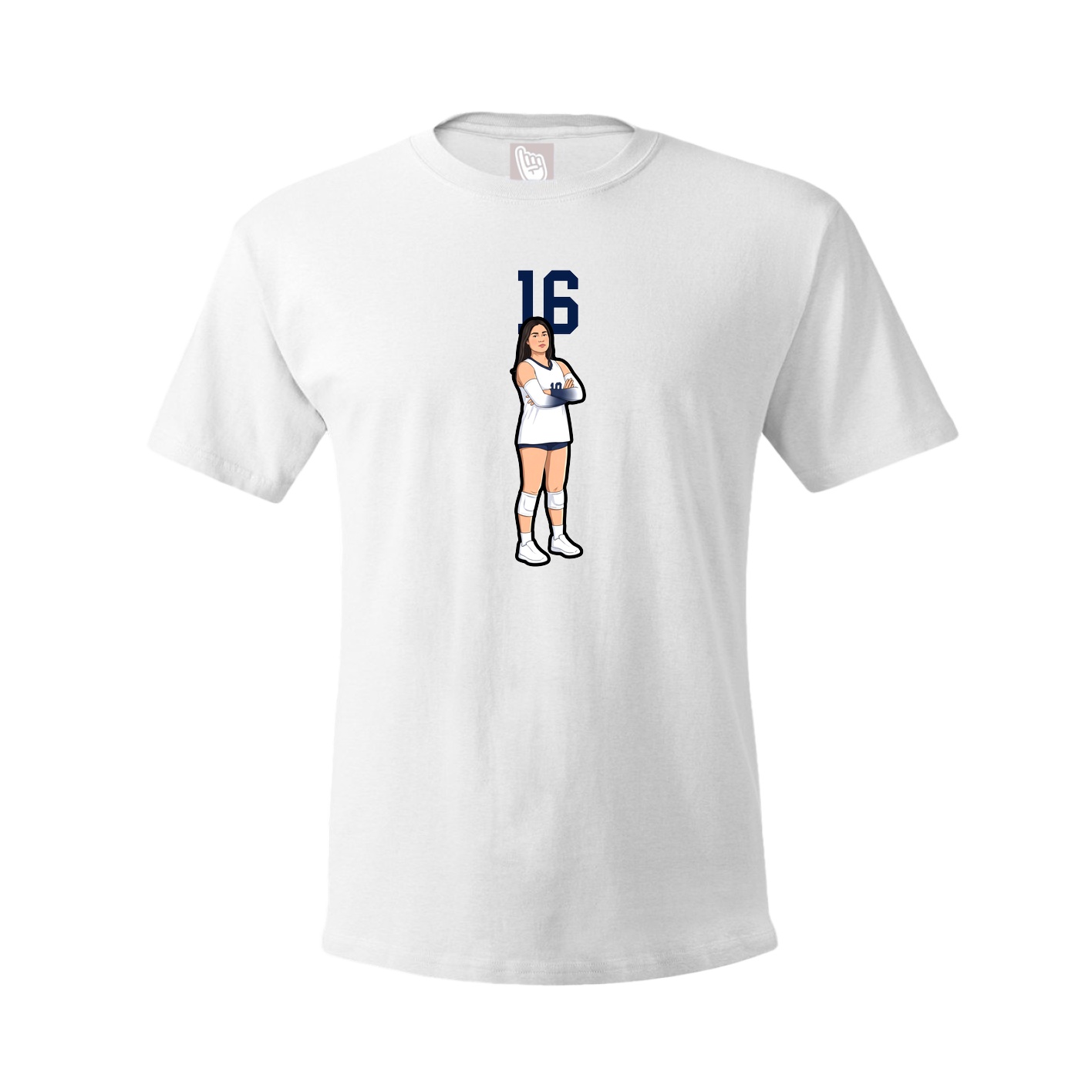 Youth Tee — Number Top in White