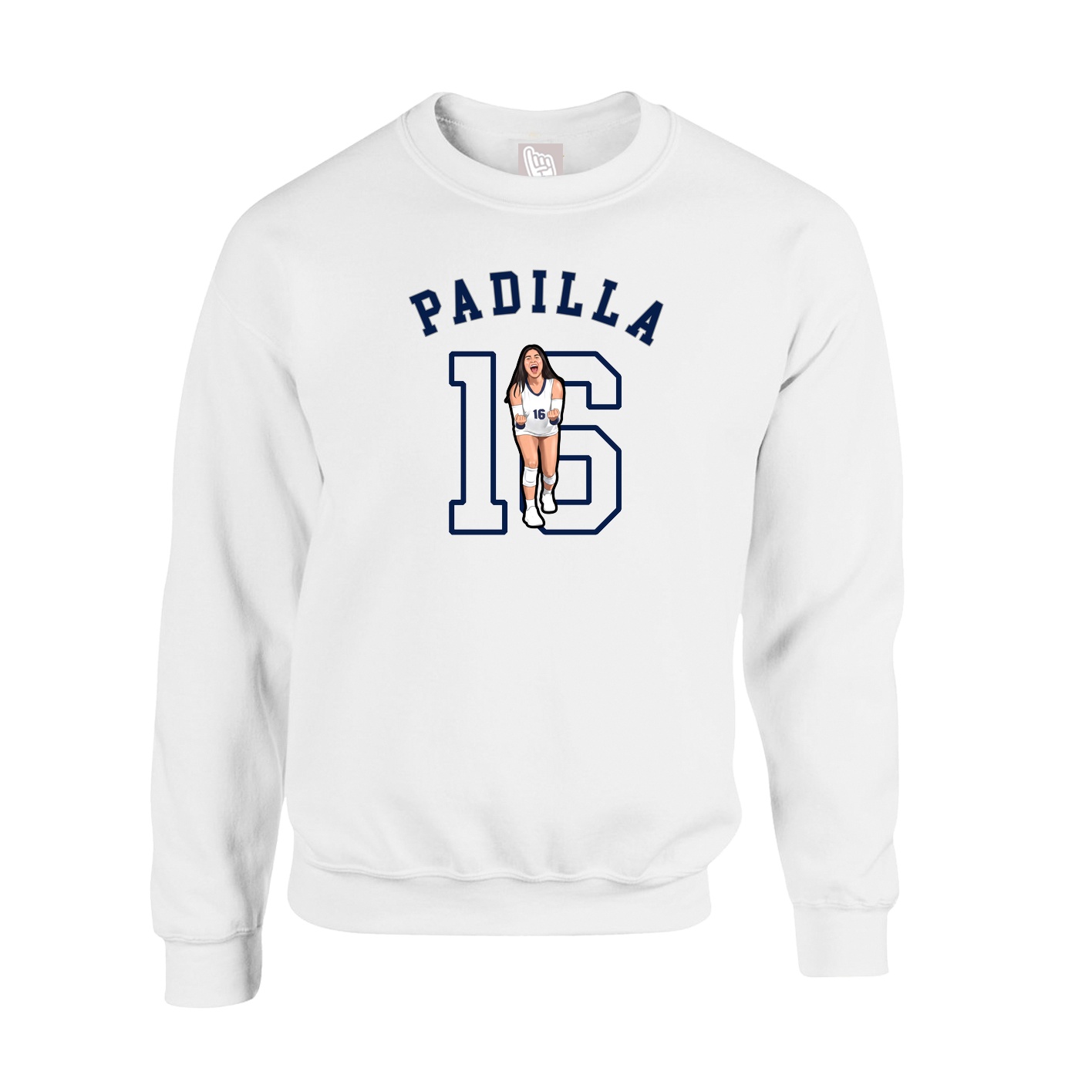 Fleece Crew — Shirsey Arch in White