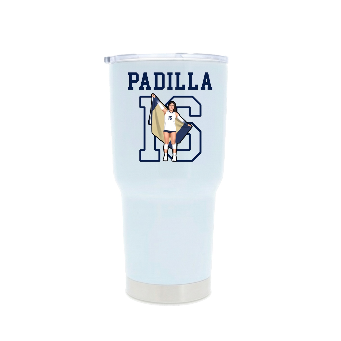 30oz Stainless Steel Tumbler — Shirsey in White
