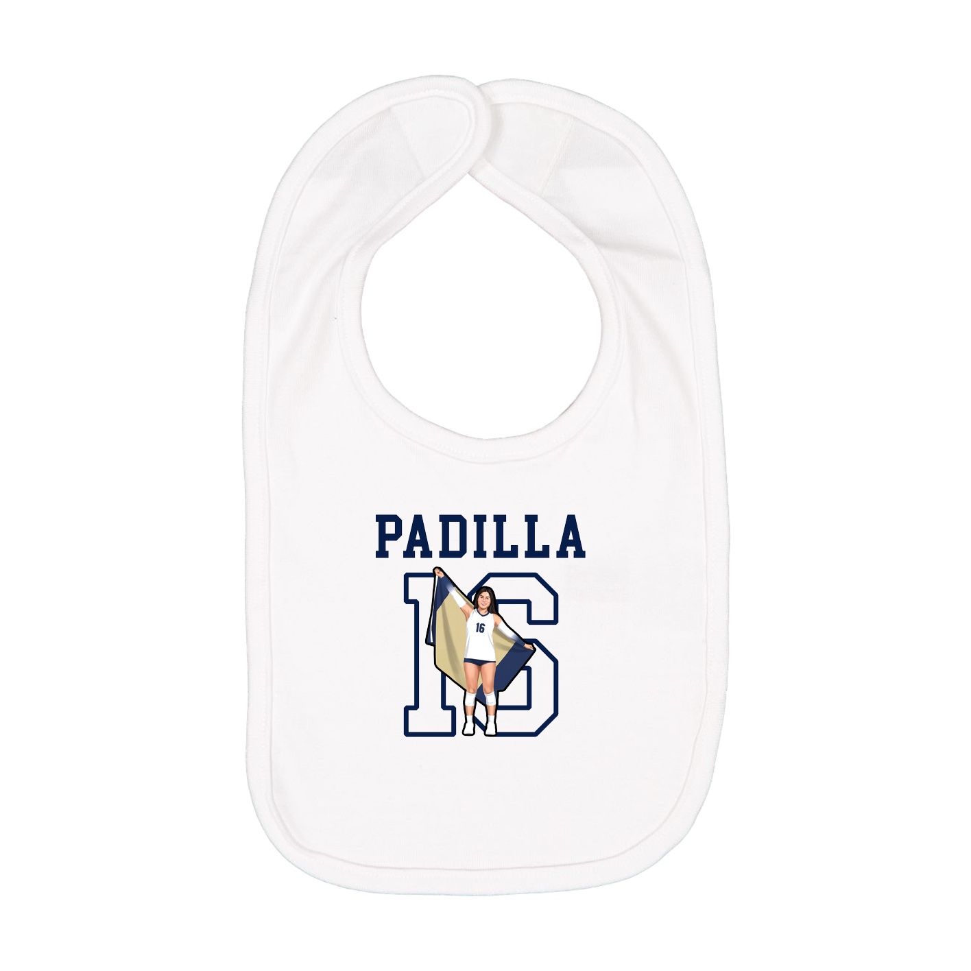 Infant Bib — Shirsey in White