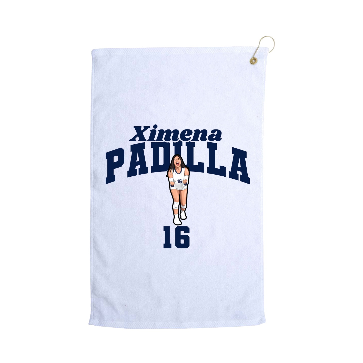Golf Towel — Signature Arch in White