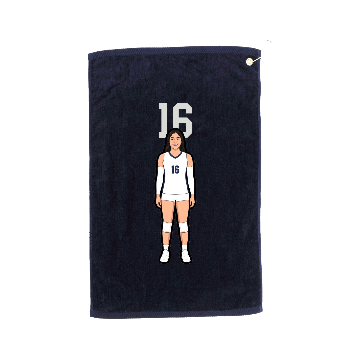 Golf Towel — Number Top in Navy
