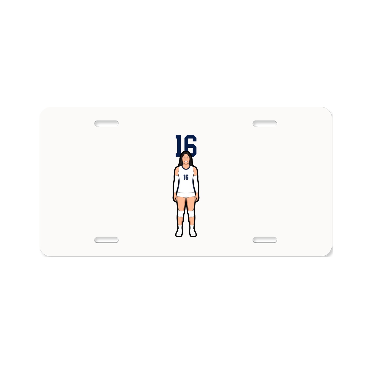 License Plate — Number Top in Classic