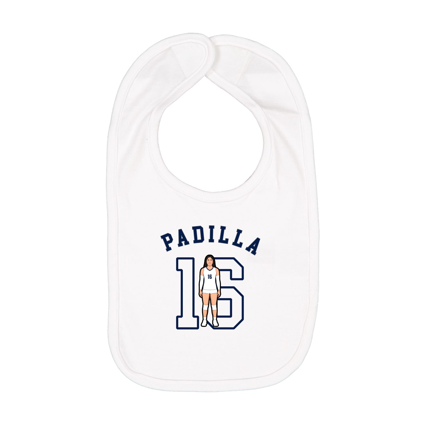 Infant Bib — Shirsey Arch in White