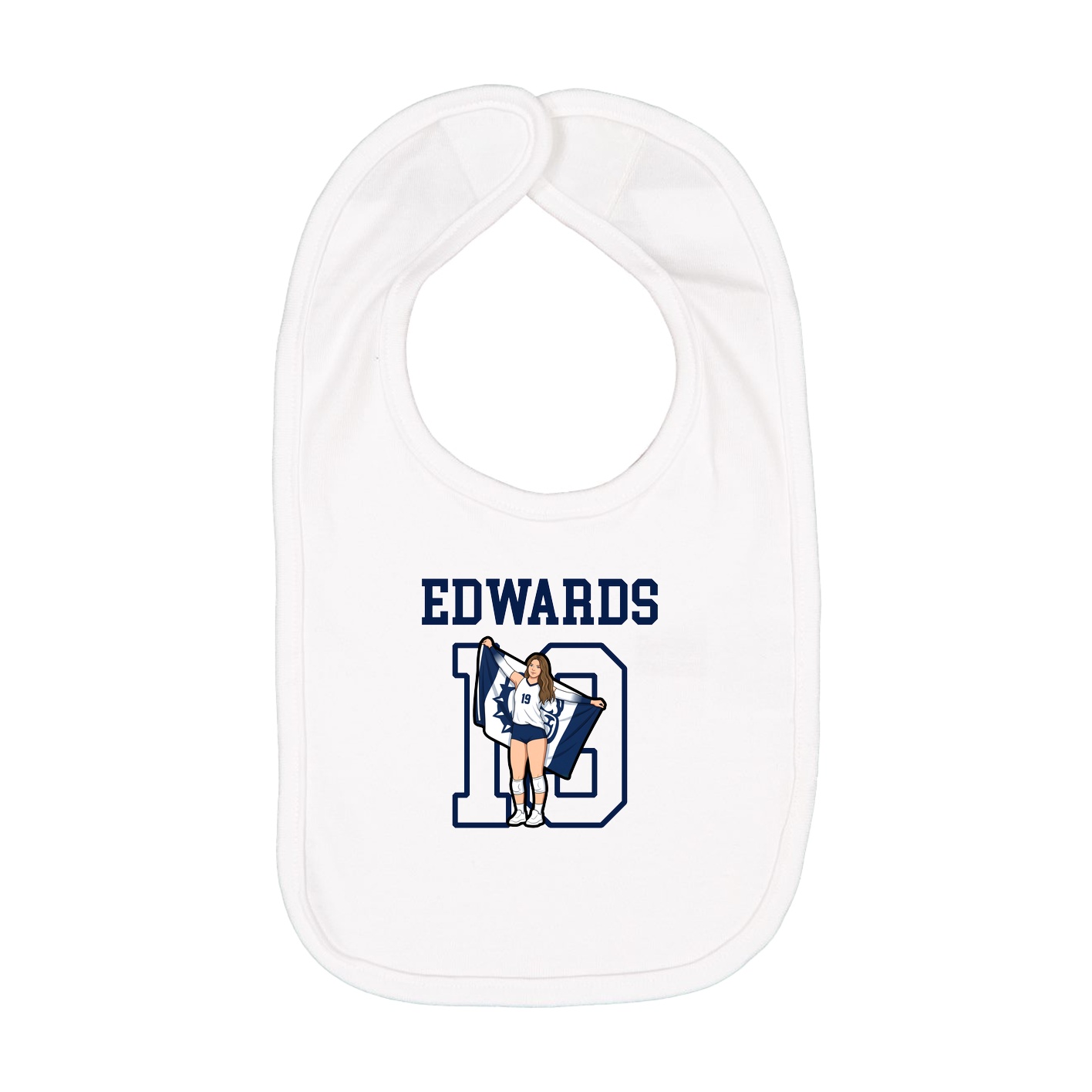 Infant Bib — Shirsey in White