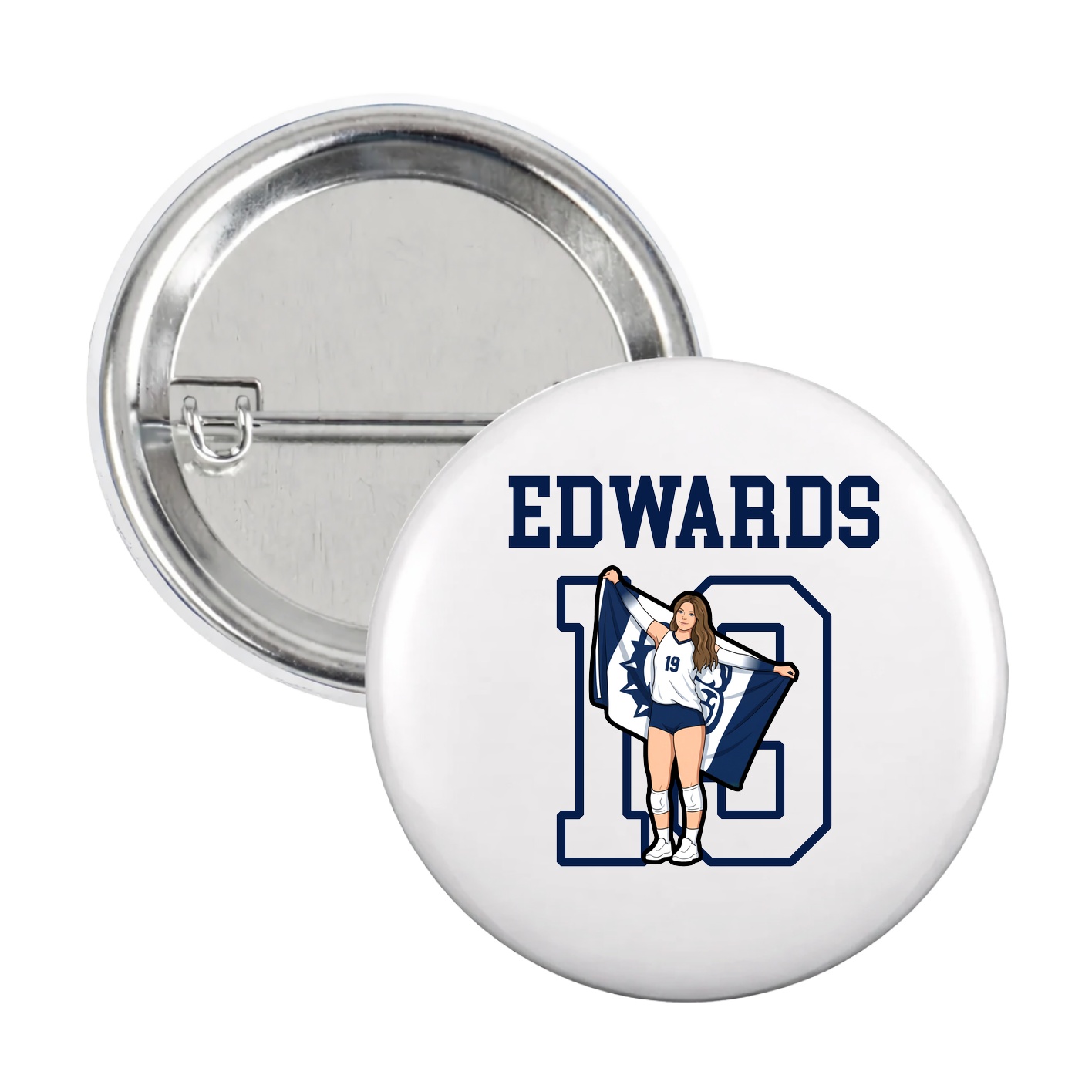 Game Day Button — Shirsey in White